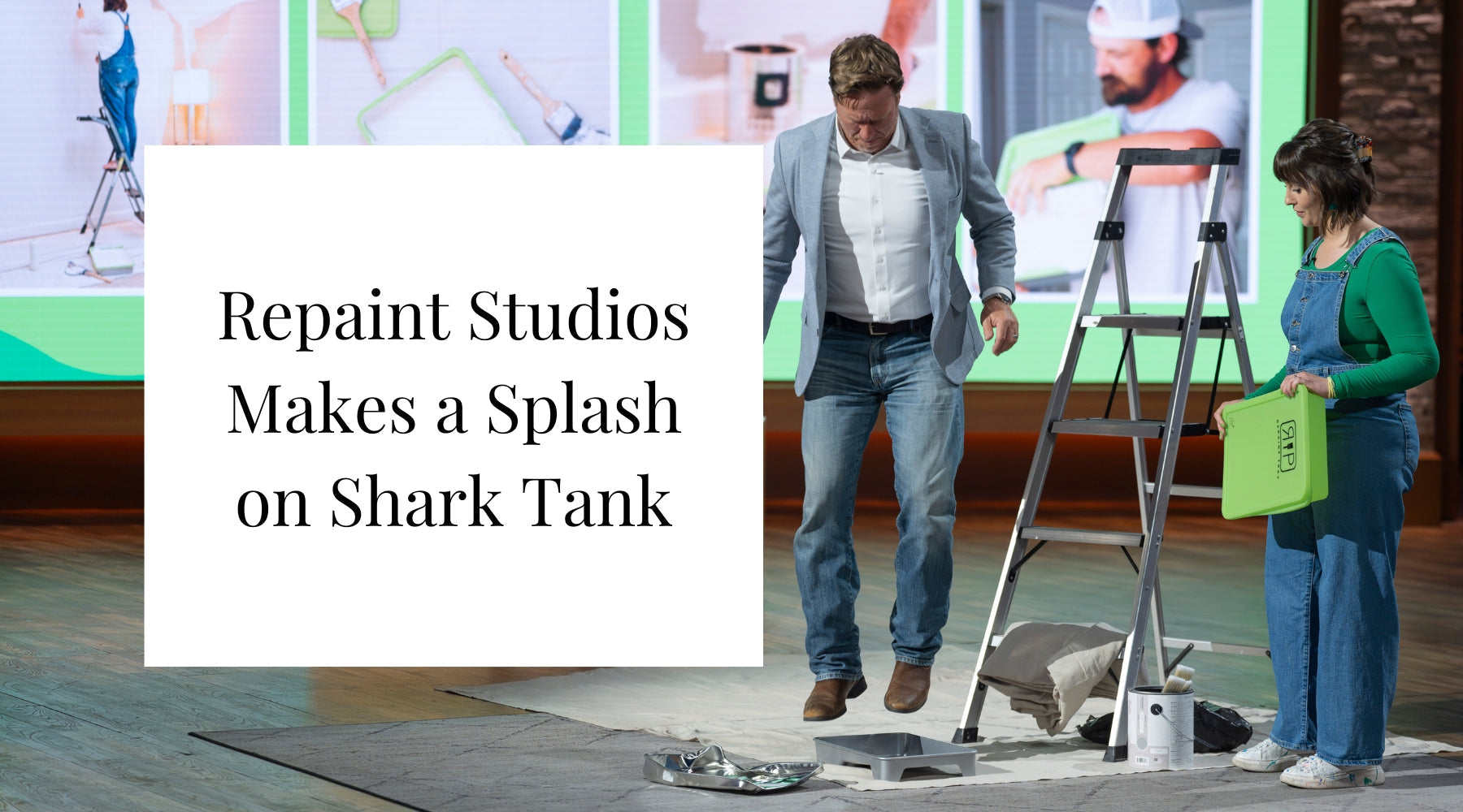 Billie Asmus pitching Repaint Studios on Shark Tank